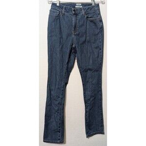 LL Bean Womens Classic Fit Jeans Pima Cotton Size 6 (30x31) Blue Tapered (579)